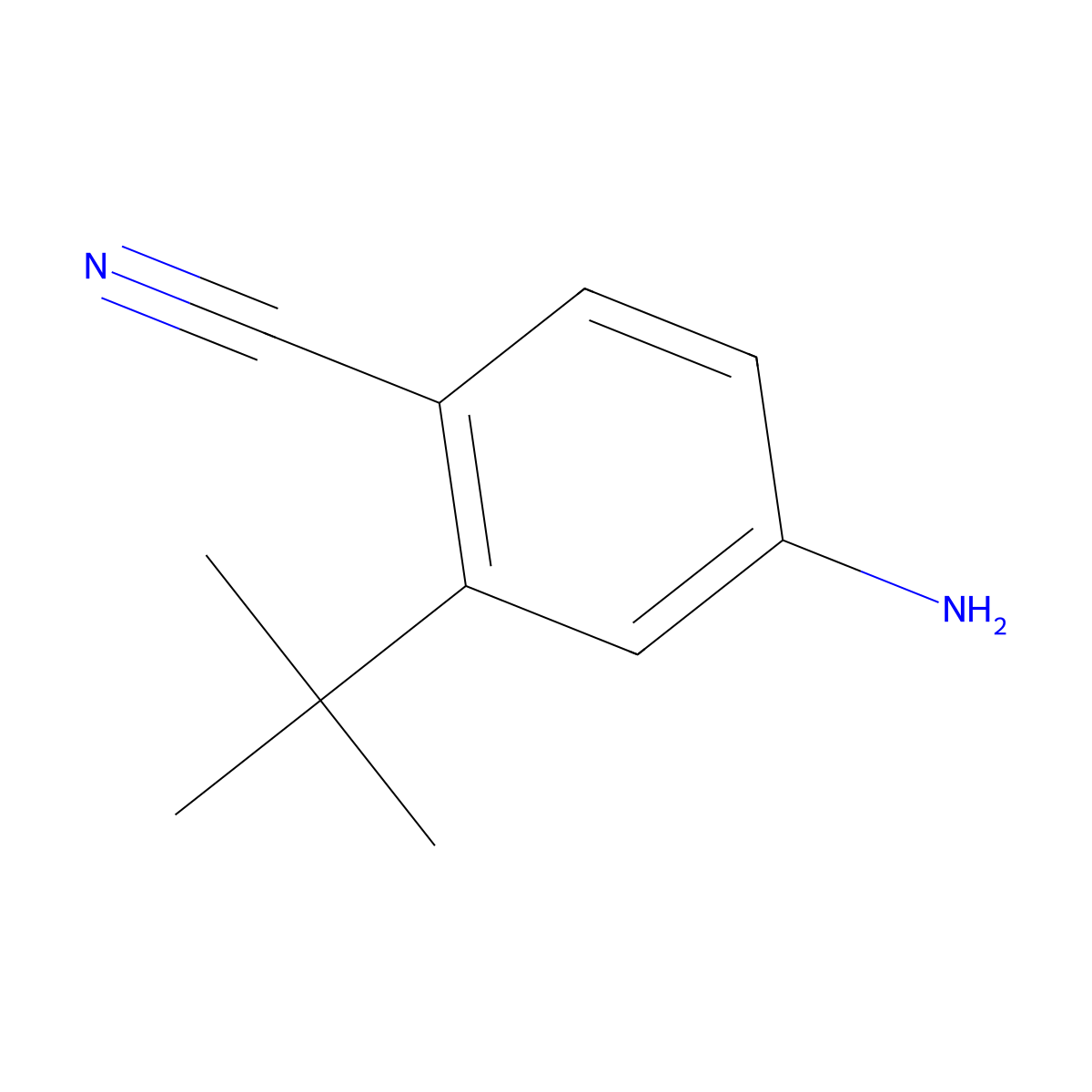 4-Amino-2-tert-butylbenzonitrile molecular structure, CAS 1006898-93-6