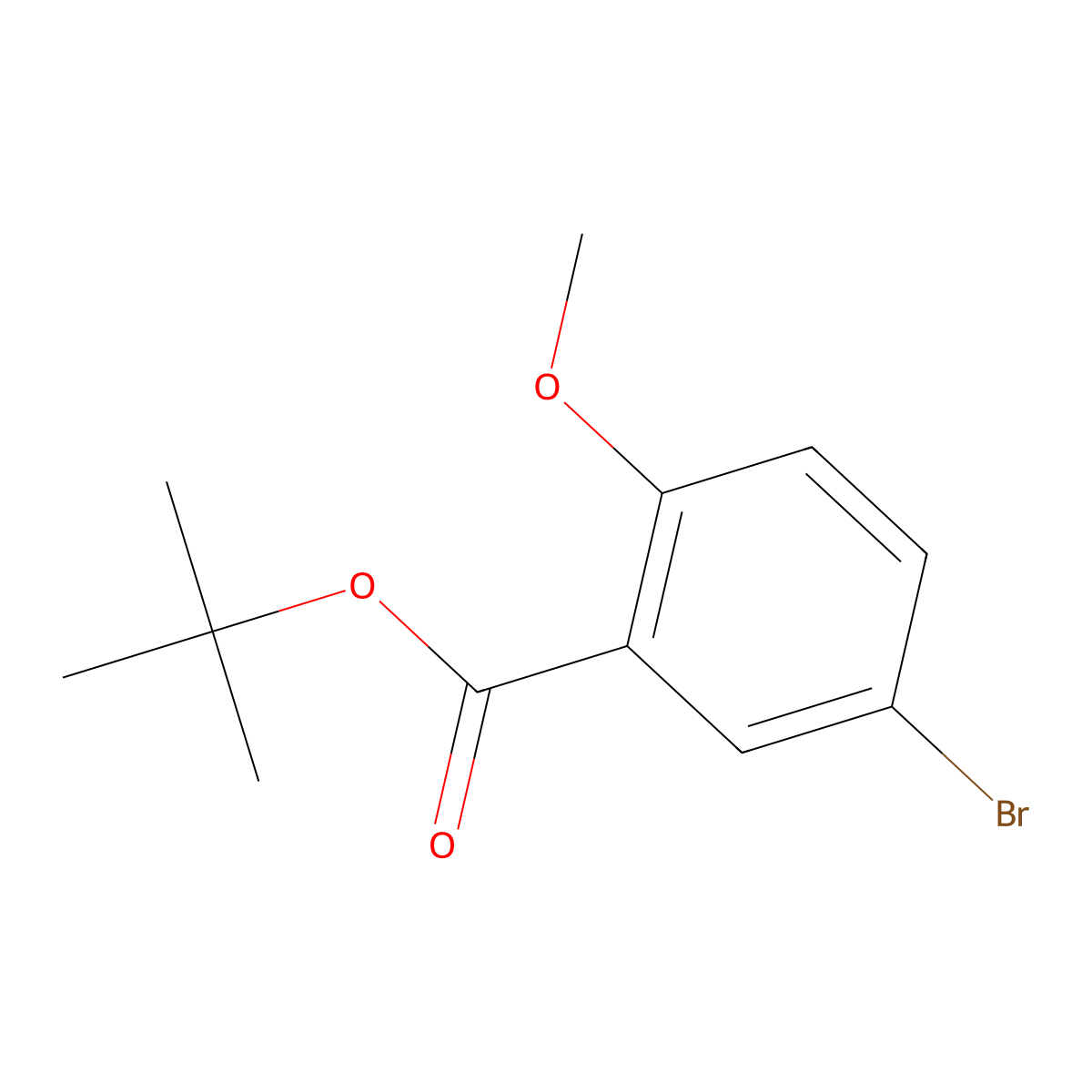 Tert-butyl 5-bromo-2-methoxybenzoate molecular structure, CAS 1006899-74-6