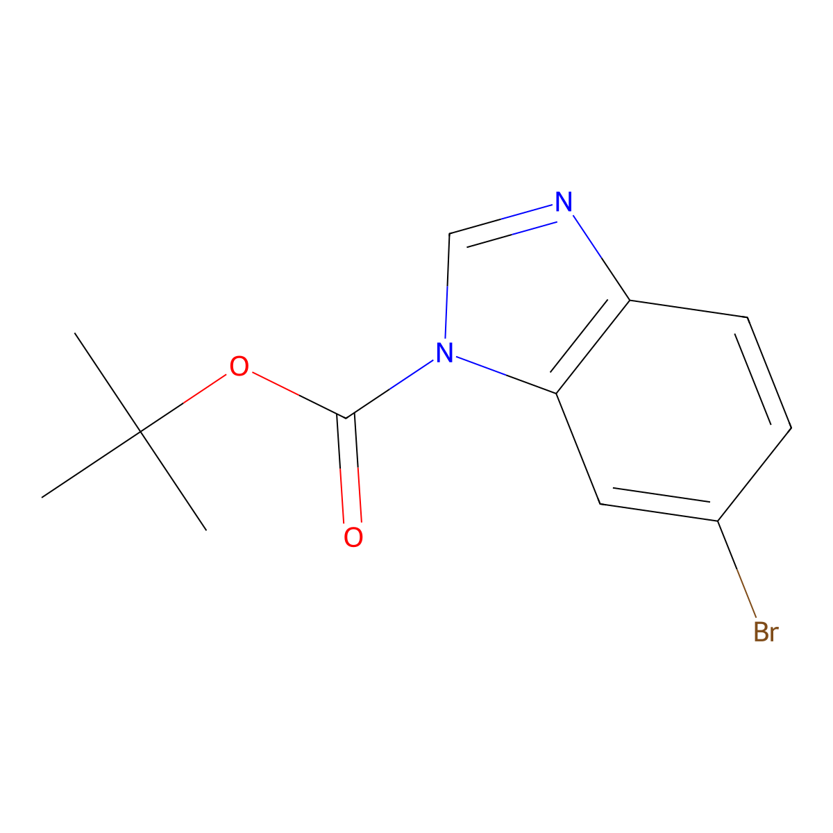 tert-Butyl 6-bromo-1H-benzo[d]imidazole-1-carboxylate molecular structure, CAS 1006899-77-9