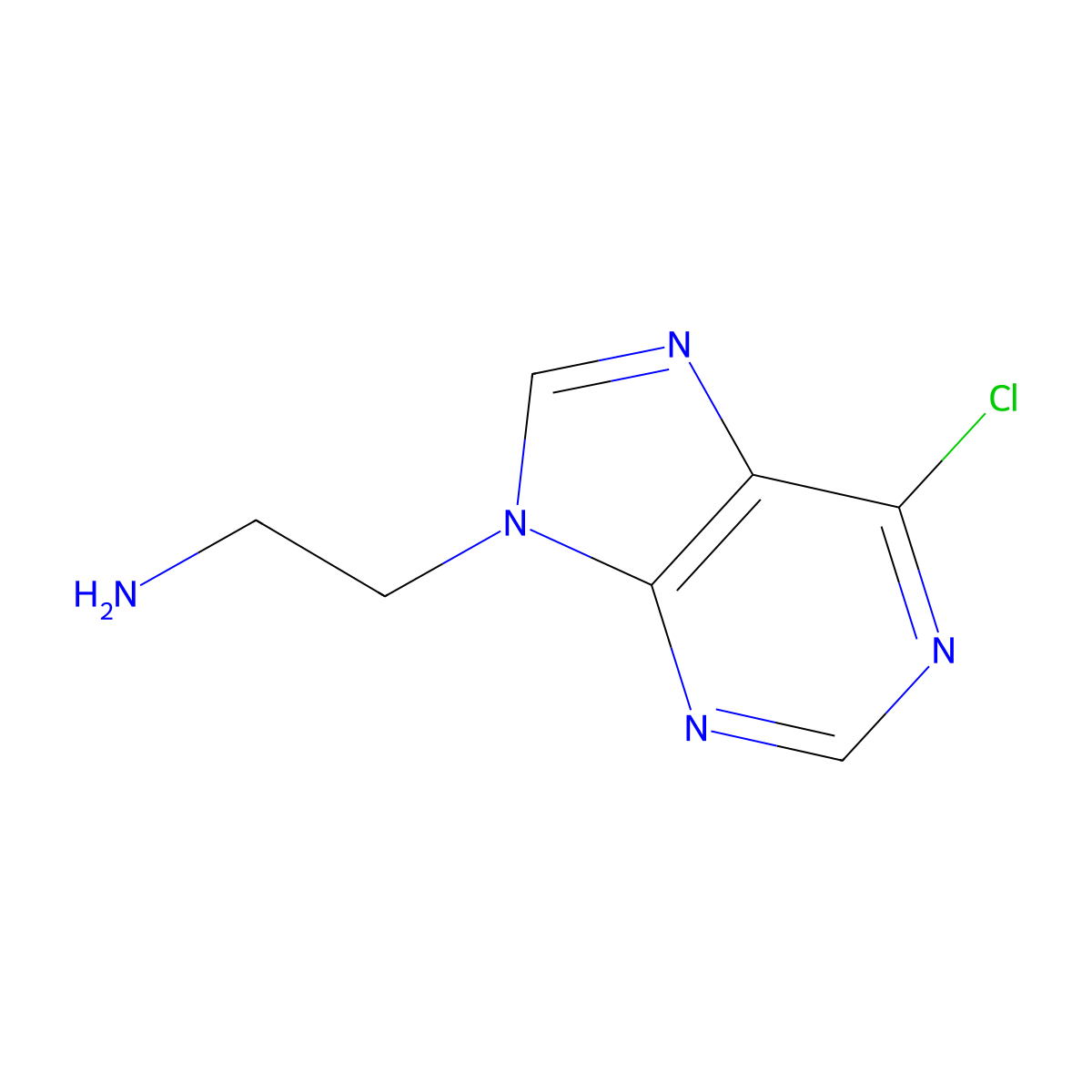 2-(6-Chloro-9H-purin-9-YL)ethan-1-amine molecular structure, CAS 100690-26-4