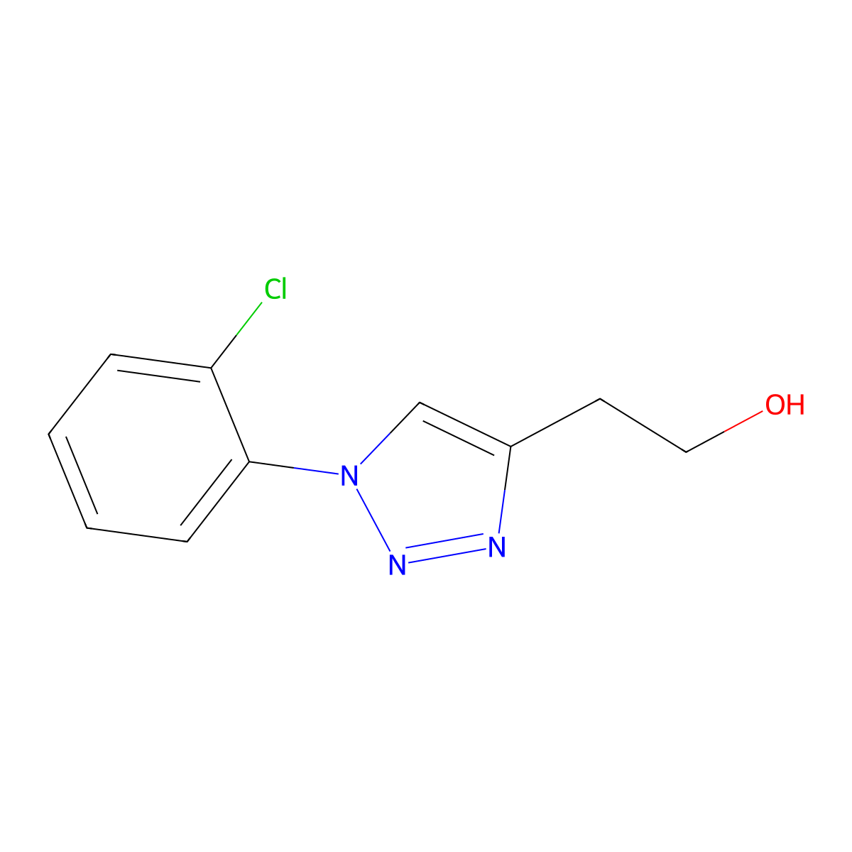 2-(1-(2-chlorophenyl)-1H-1,2,3-triazol-4-yl)ethanol molecular structure, CAS 1006917-18-5