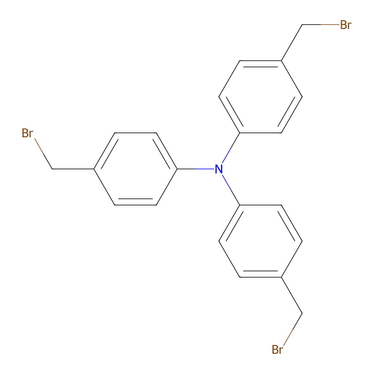 Tris(4-(bromomethyl)phenyl)amine molecular structure, CAS 100693-36-5