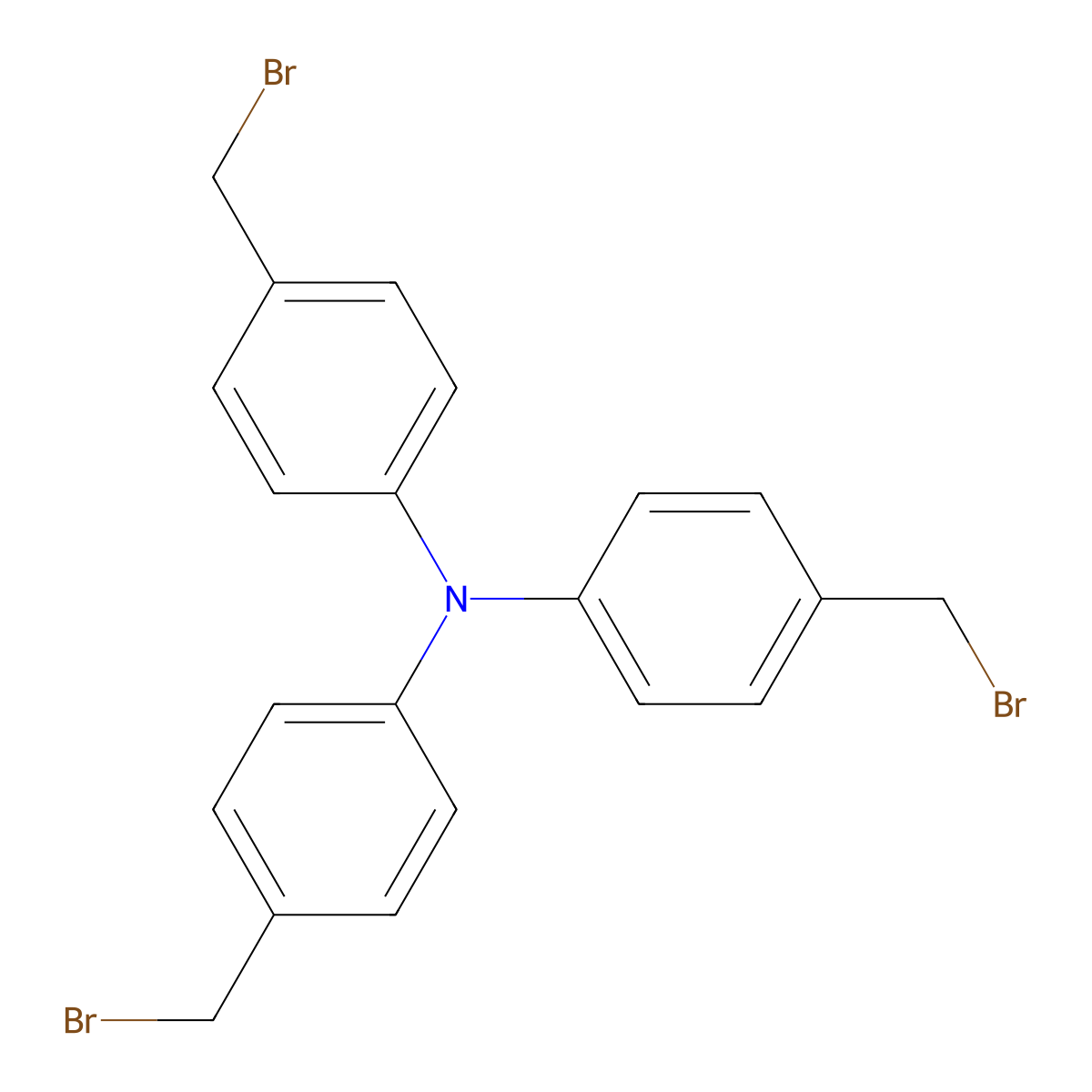 Tris(4-(bromomethyl)phenyl)amine molecular structure, CAS 100693-36-5