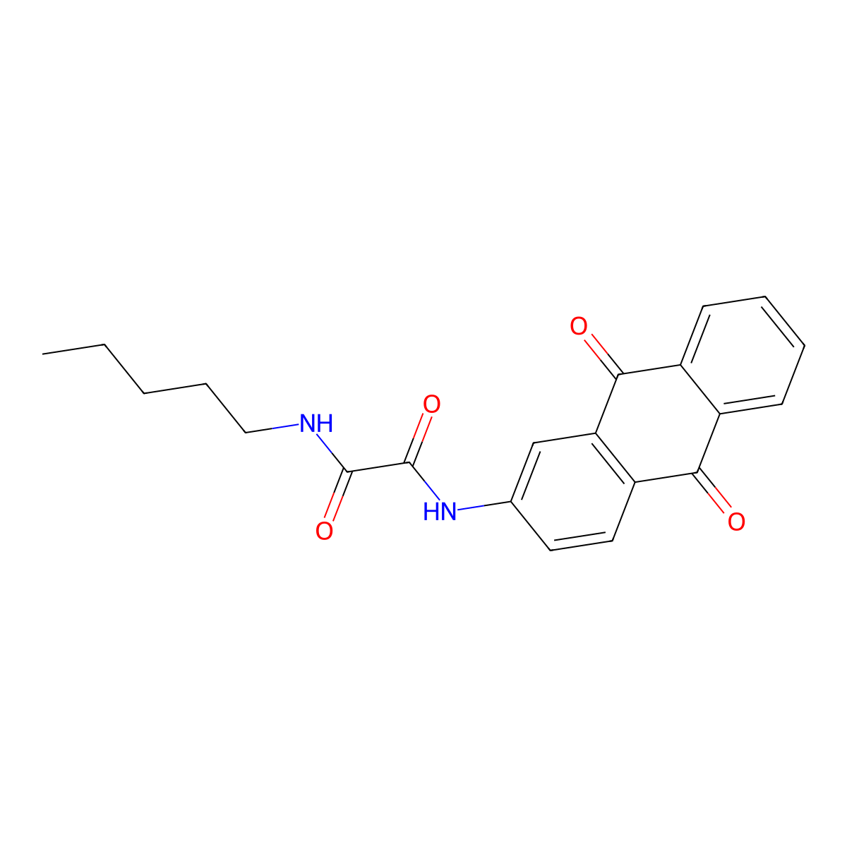 N~1~-(9,10-Dioxo-9,10-dihydroanthracen-2-yl)-N~2~-pentylethanediamide molecular structure, CAS 100694-10-8
