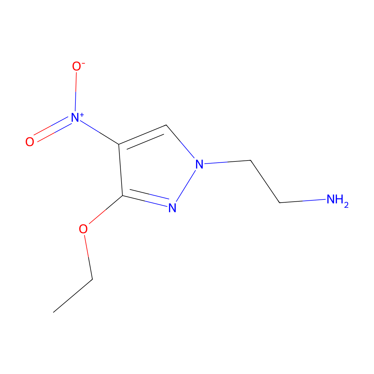 [2-(3-ethoxy-4-nitro-1H-pyrazol-1-yl)ethyl]amine hydrochloride molecular structure, CAS 1006950-42-0