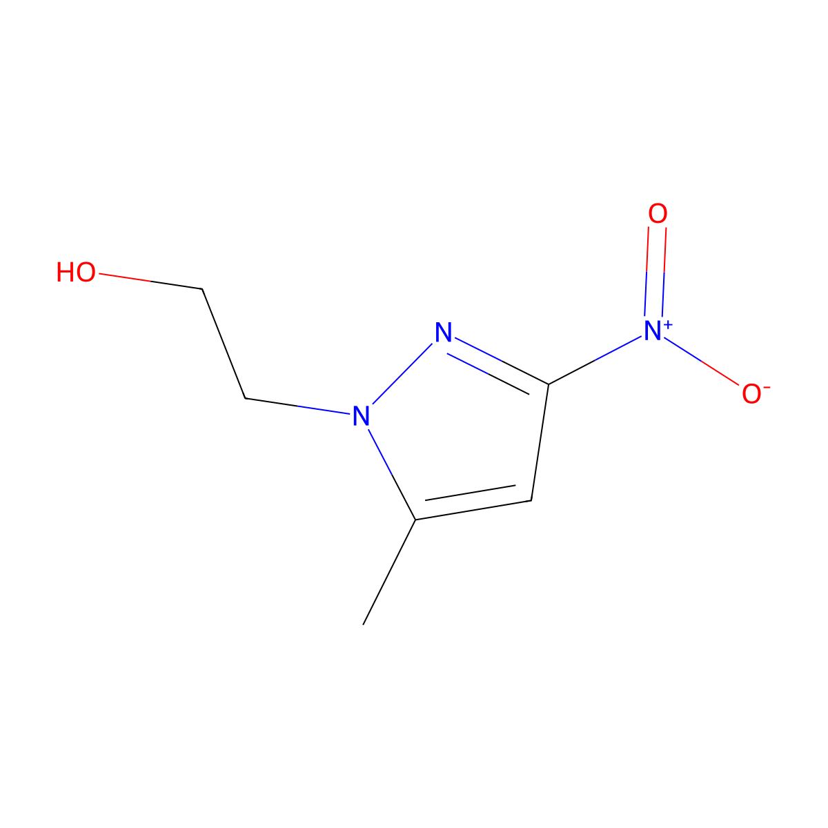2-(5-methyl-3-nitro-1H-pyrazol-1-yl)ethanol molecular structure, CAS 1006950-51-1