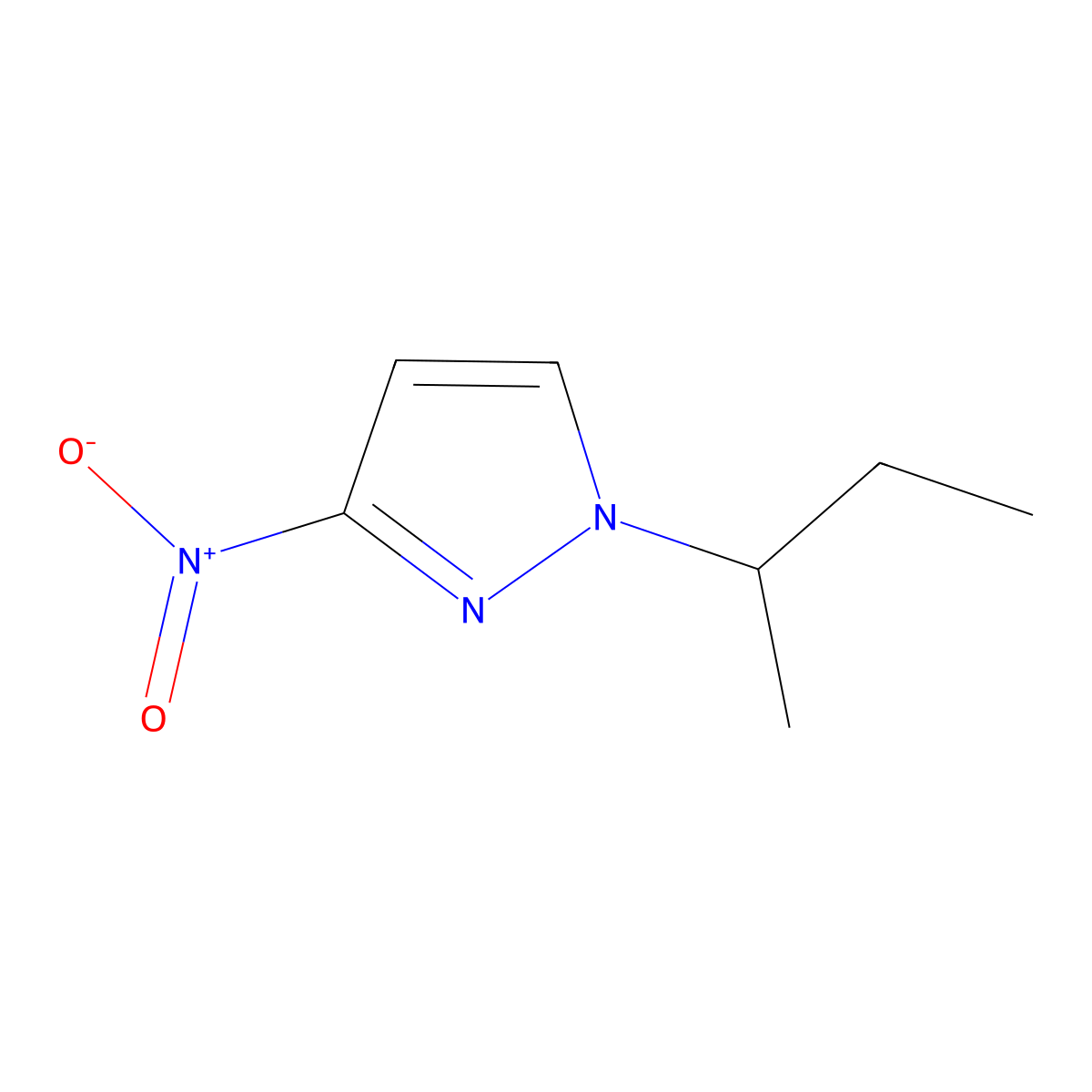 1-(butan-2-yl)-3-nitro-1H-pyrazole molecular structure, CAS 1006952-53-9
