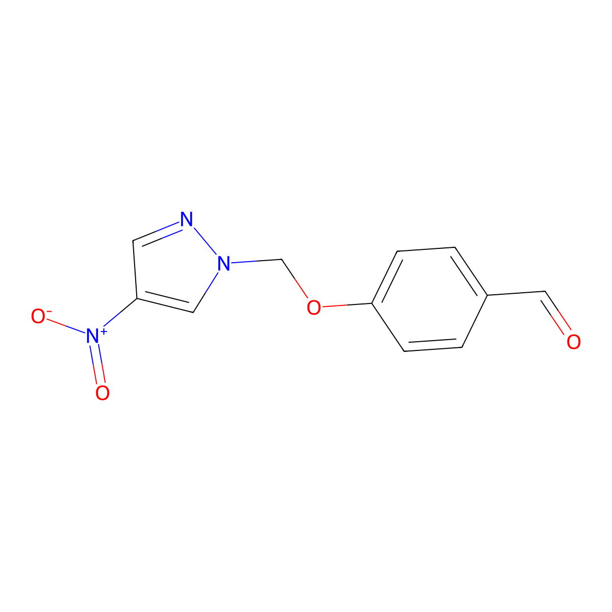 4-[(4-nitro-1H-pyrazol-1-yl)methoxy]benzaldehyde molecular structure, CAS 1006953-87-2