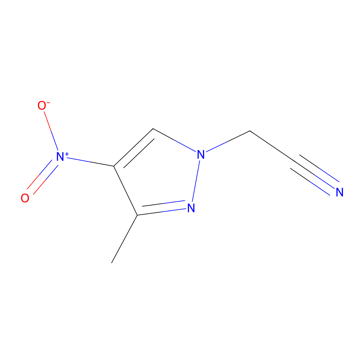 (3-Methyl-4-nitro-1H-pyrazol-1-YL)acetonitrile molecular structure, CAS 1006955-98-1