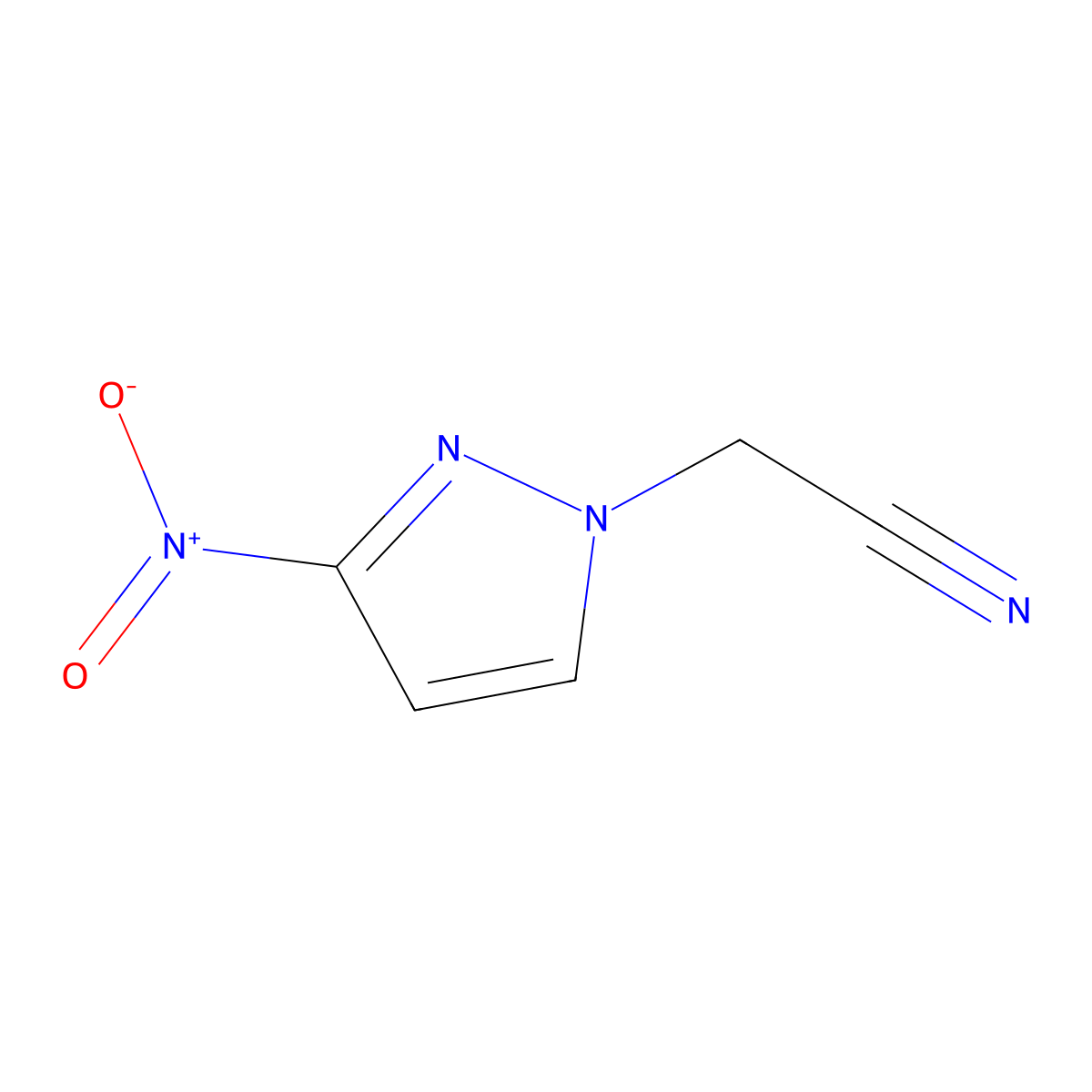 (3-nitro-1H-pyrazol-1-yl)acetonitrile molecular structure, CAS 1006956-03-1
