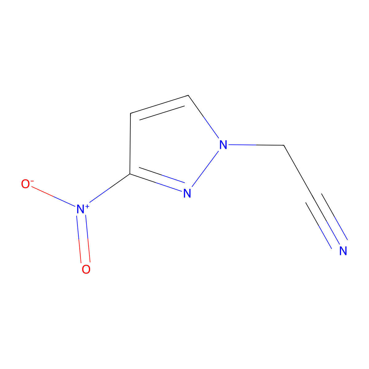(3-nitro-1H-pyrazol-1-yl)acetonitrile molecular structure, CAS 1006956-03-1