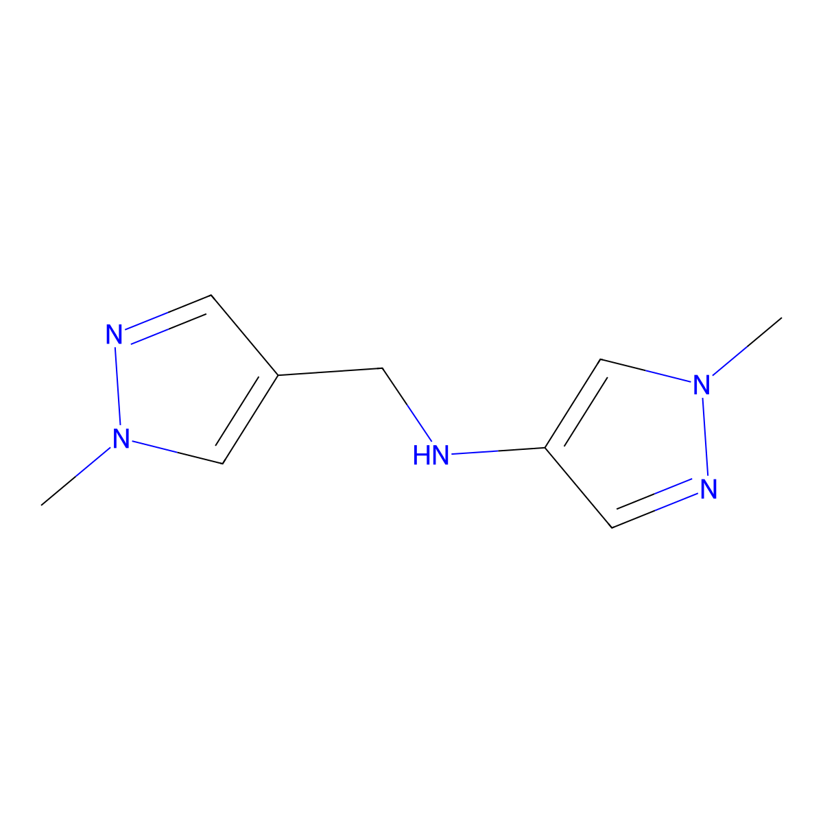 1-Methyl-N-[(1-methyl-1H-pyrazol-4-YL)methyl]-1H-pyrazol-4-amine molecular structure, CAS 1006957-01-2