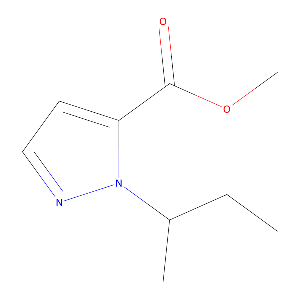 Methyl 1-sec-butyl-1H-pyrazole-5-carboxylate molecular structure, CAS 1006959-59-6