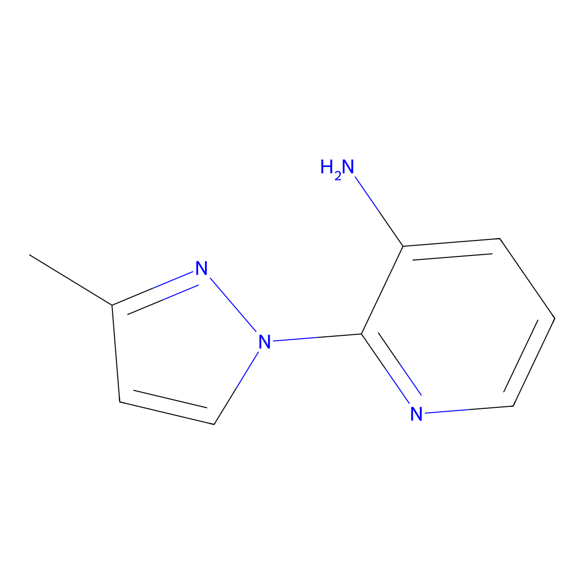 2-(3-Methyl-1H-pyrazol-1-yl)-3-pyridinamine molecular structure, CAS 1006960-89-9