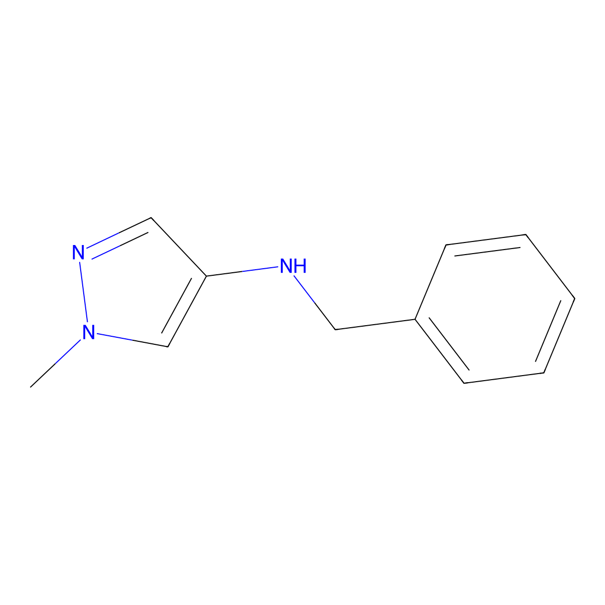 N-Benzyl-1-methyl-1H-pyrazol-4-amine molecular structure, CAS 1006961-59-6