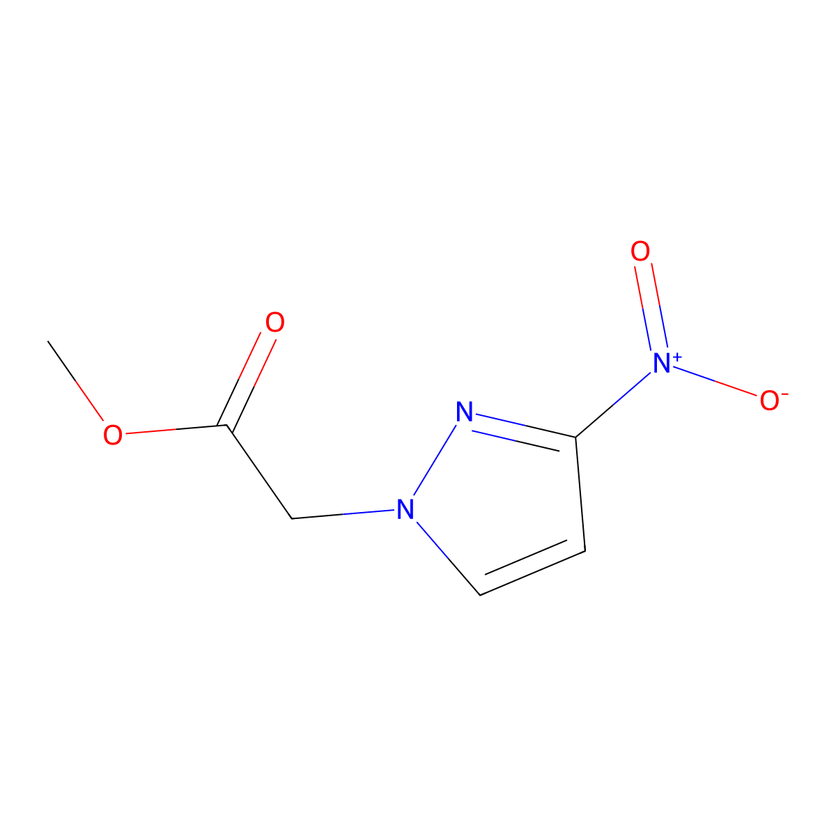 Methyl 2-(3-nitro-1H-pyrazol-1-yl)acetate molecular structure, CAS 1006993-54-9