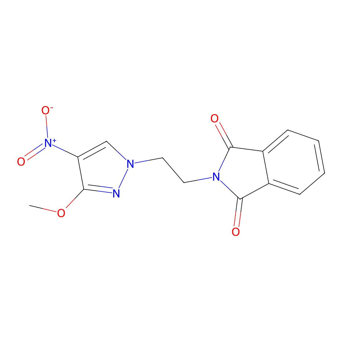 2-[2-(3-methoxy-4-nitro-1H-pyrazol-1-yl)ethyl]-1H-isoindole-1,3(2H)-dione molecular structure, CAS 1006994-62-2