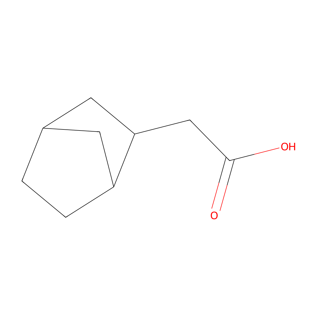Norborn-2-ylacetic acid molecular structure, CAS 1007-01-8