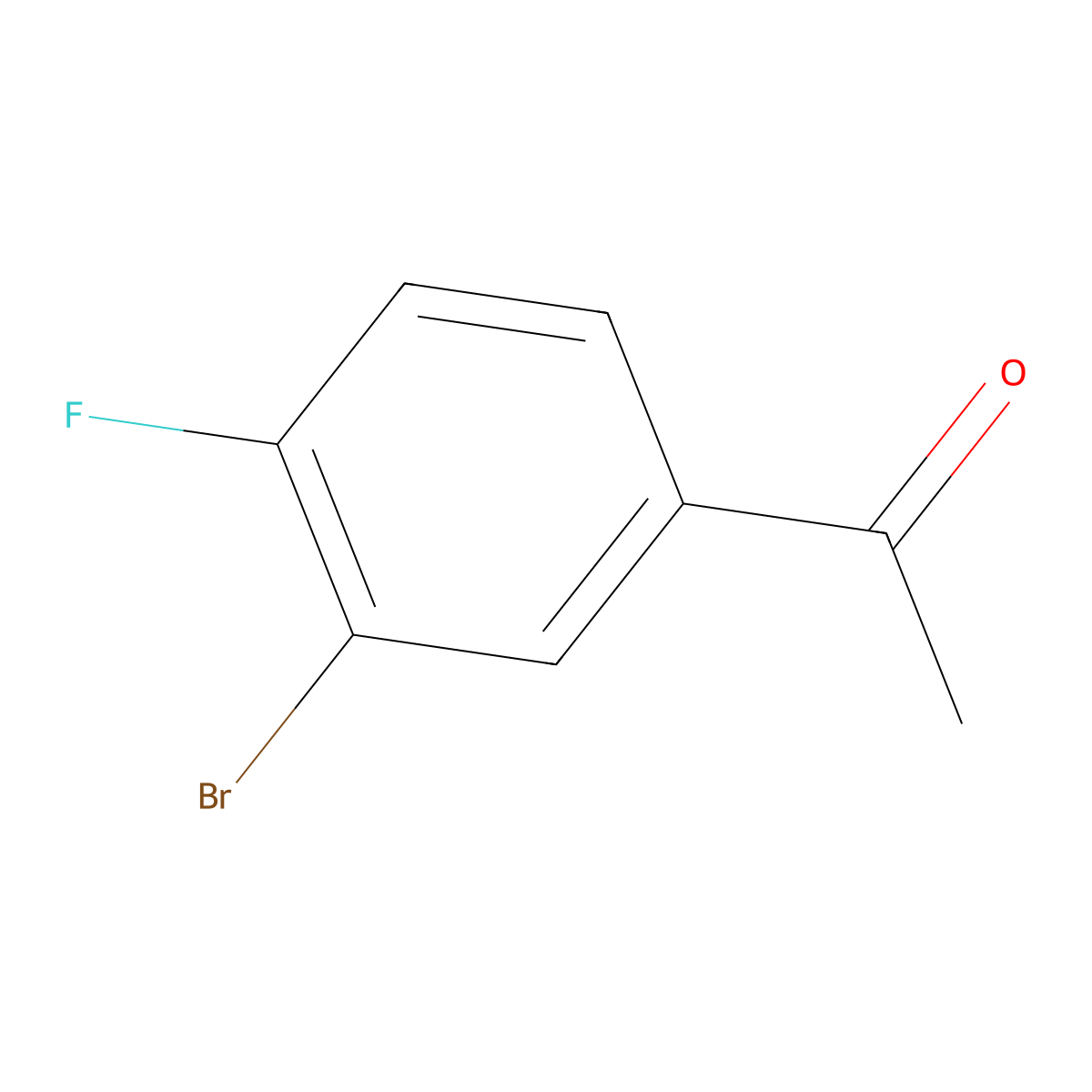 1-(3-Bromo-4-fluorophenyl)ethan-1-one molecular structure, CAS 1007-15-4