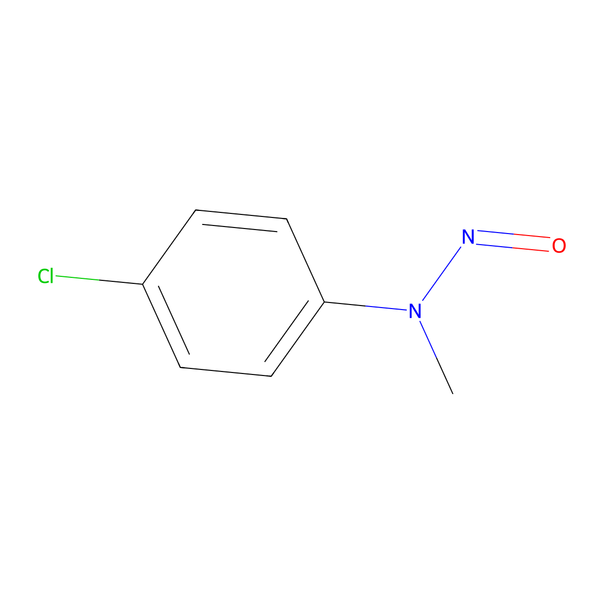ANILINE, p-CHLORO-N-METHYL-N-NITROSO- molecular structure, CAS 1007-19-8