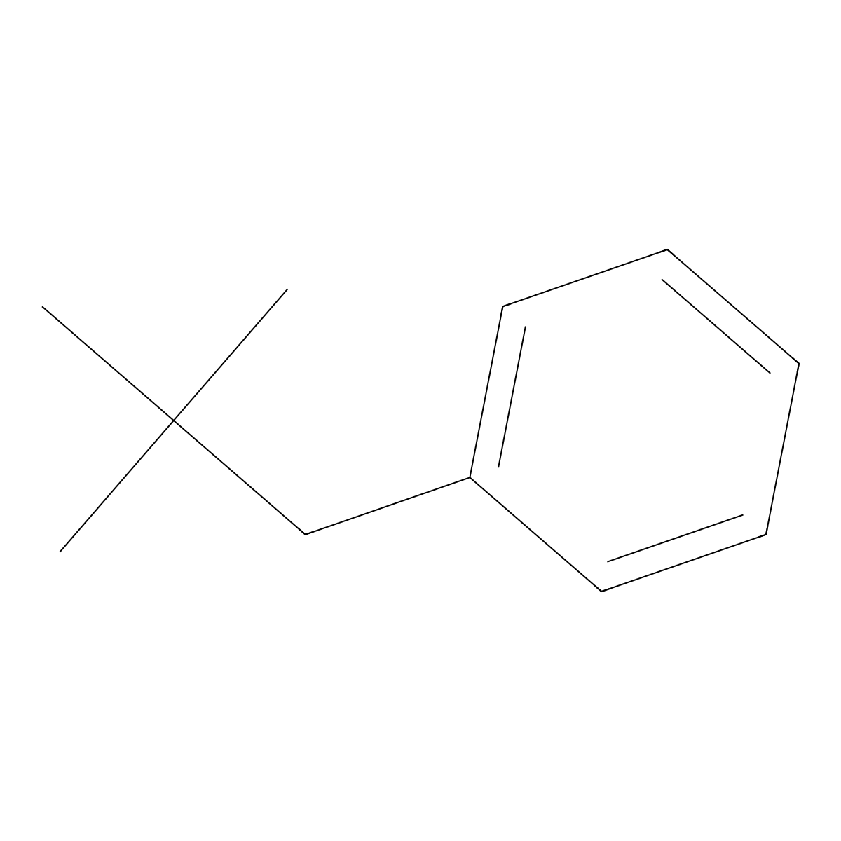 Benzene, (2,2-dimethylpropyl)- molecular structure, CAS 1007-26-7