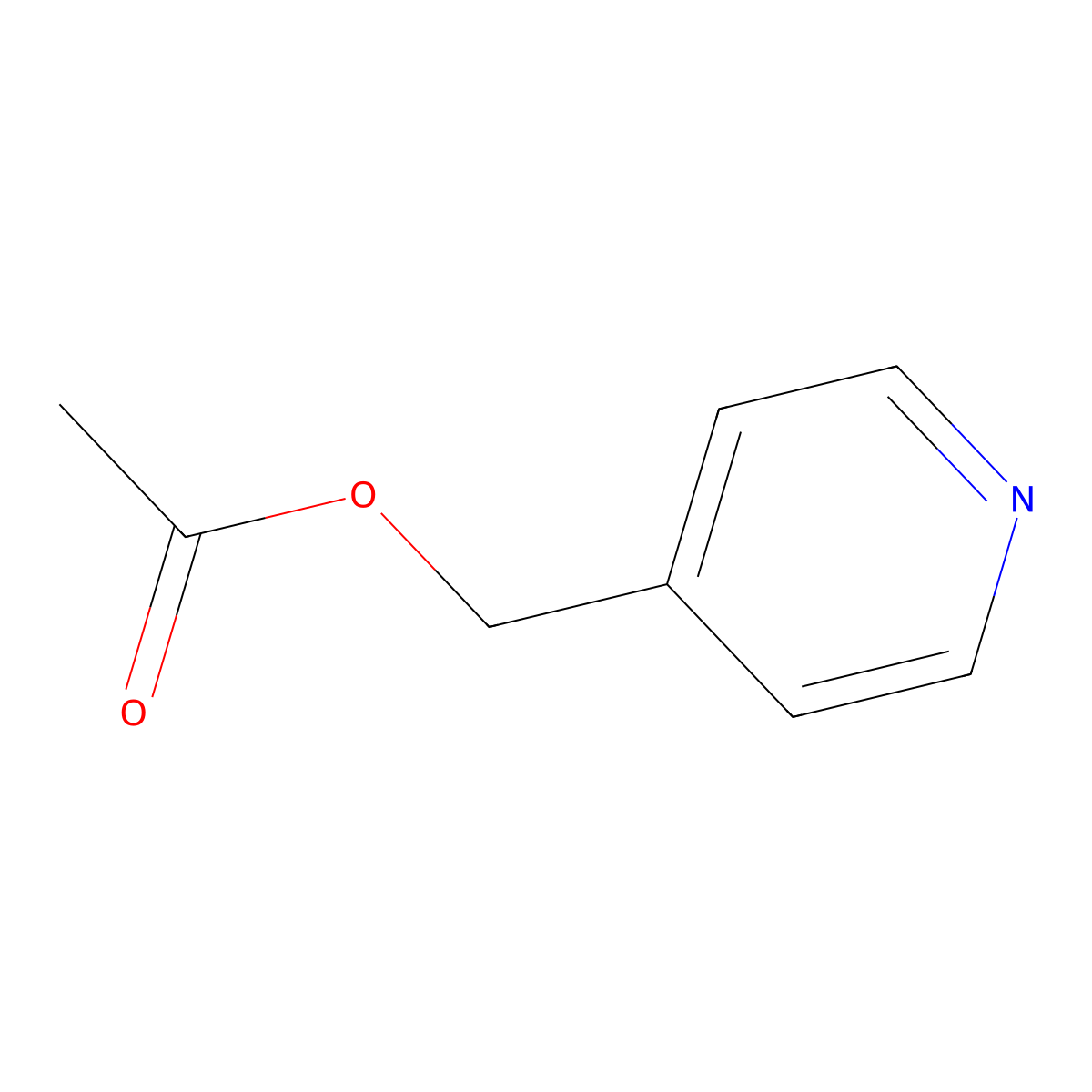 4-Pyridinemethanol, 4-acetate molecular structure, CAS 1007-48-3