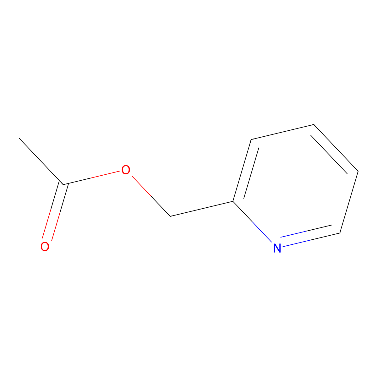 2-Pyridinemethanol, 2-acetate molecular structure, CAS 1007-49-4