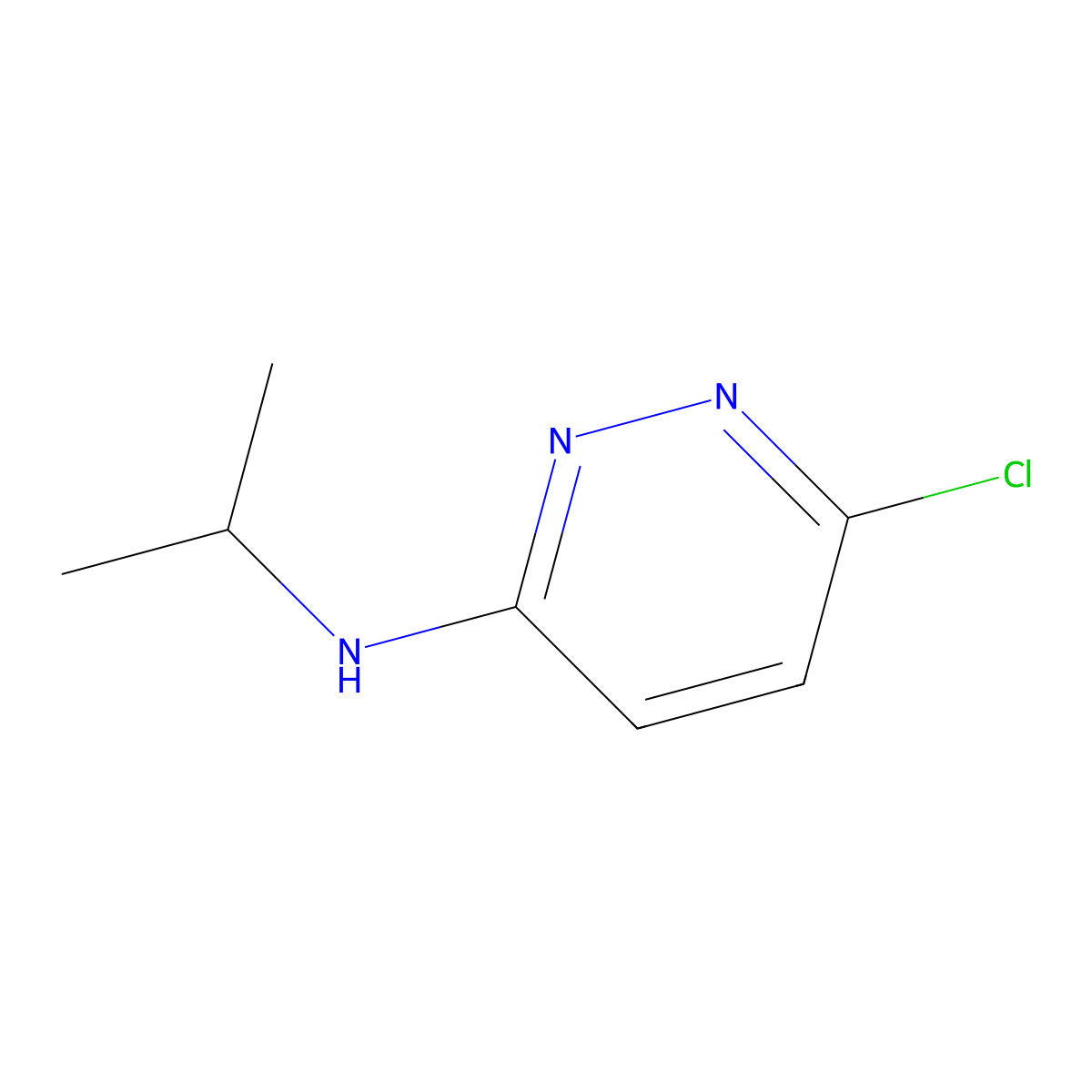 6-chloro-N-isopropylpyridazin-3-amine molecular structure, CAS 1007-55-2