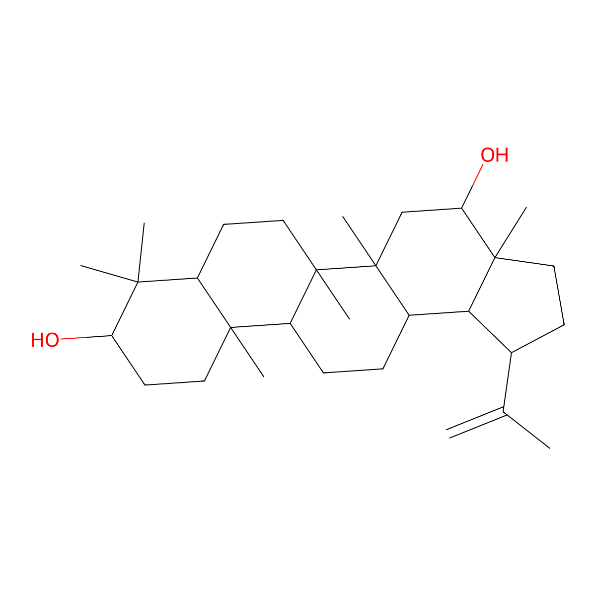 Calenduladiol molecular structure, CAS 10070-48-1