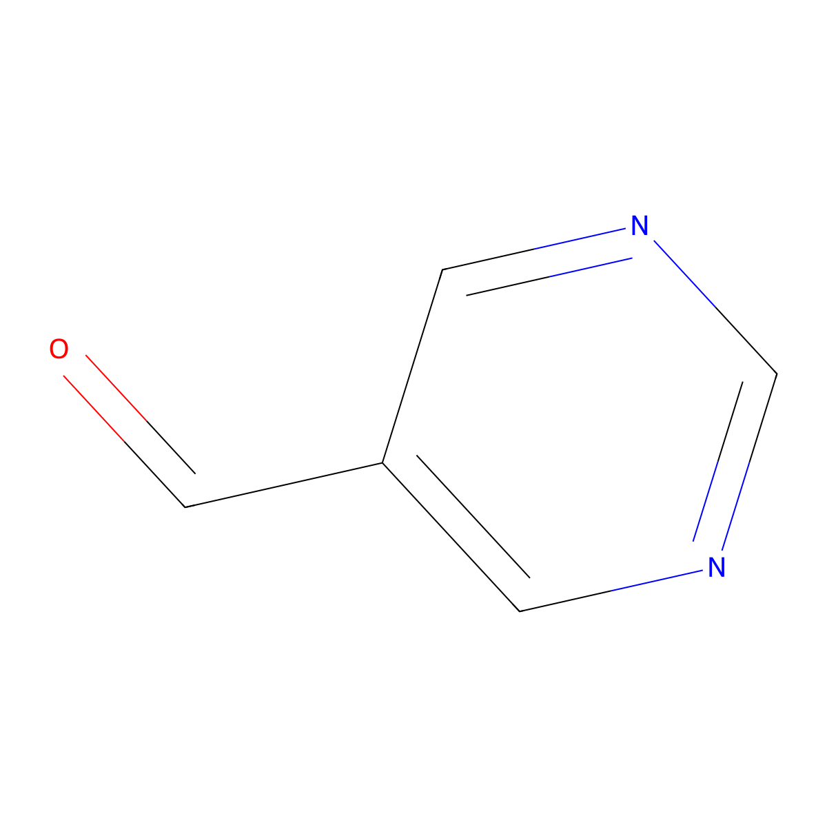 Pyrimidine-5-carboxaldehyde molecular structure, CAS 10070-92-5