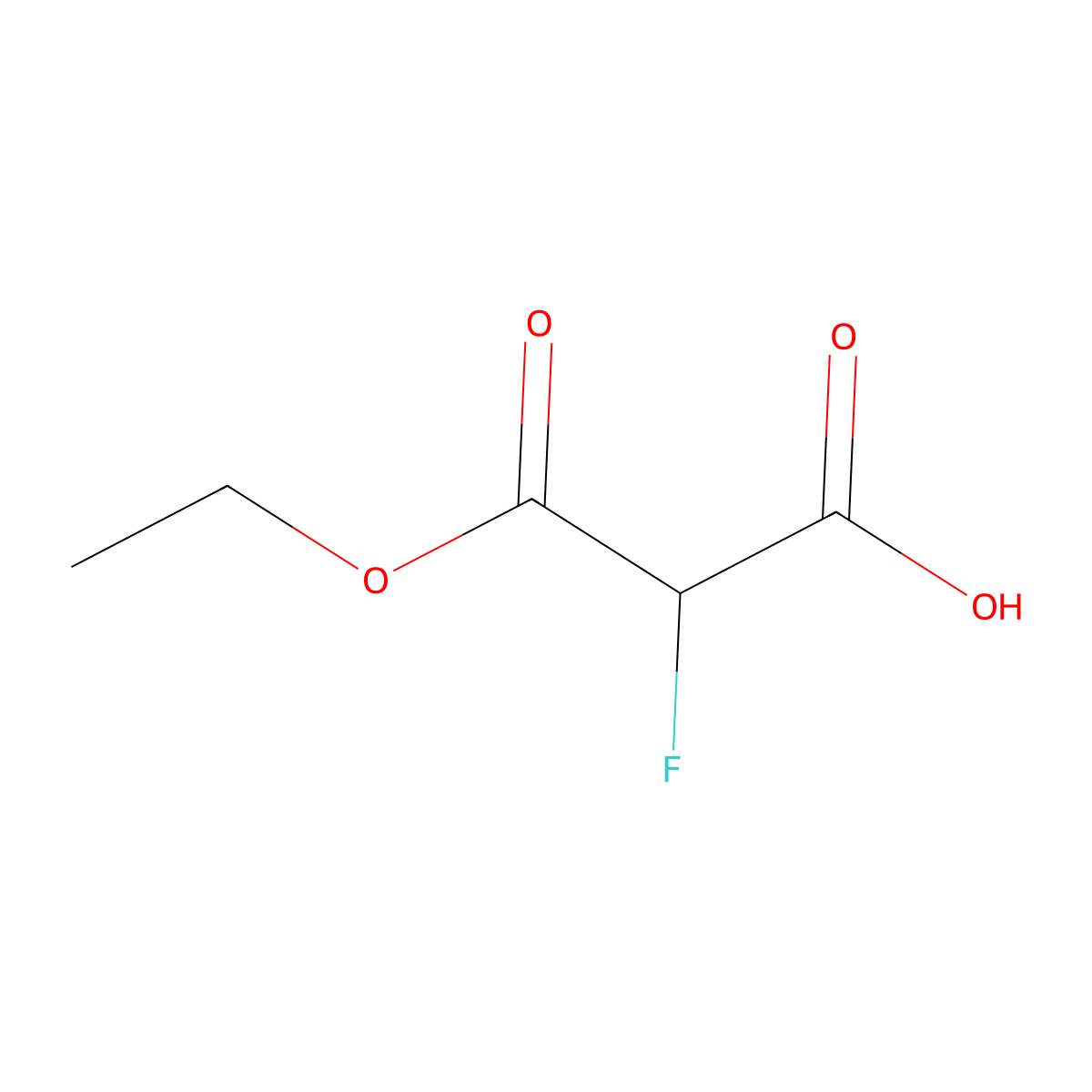 3-Ethoxy-2-fluoro-3-oxopropanoic acid molecular structure, CAS 100701-49-3