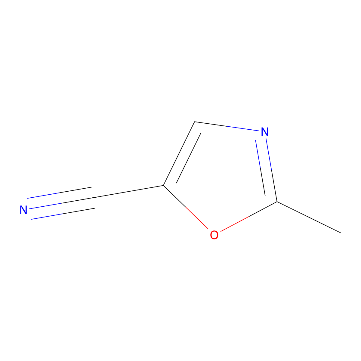 2-Methyloxazole-5-carbonitrile molecular structure, CAS 100703-81-9