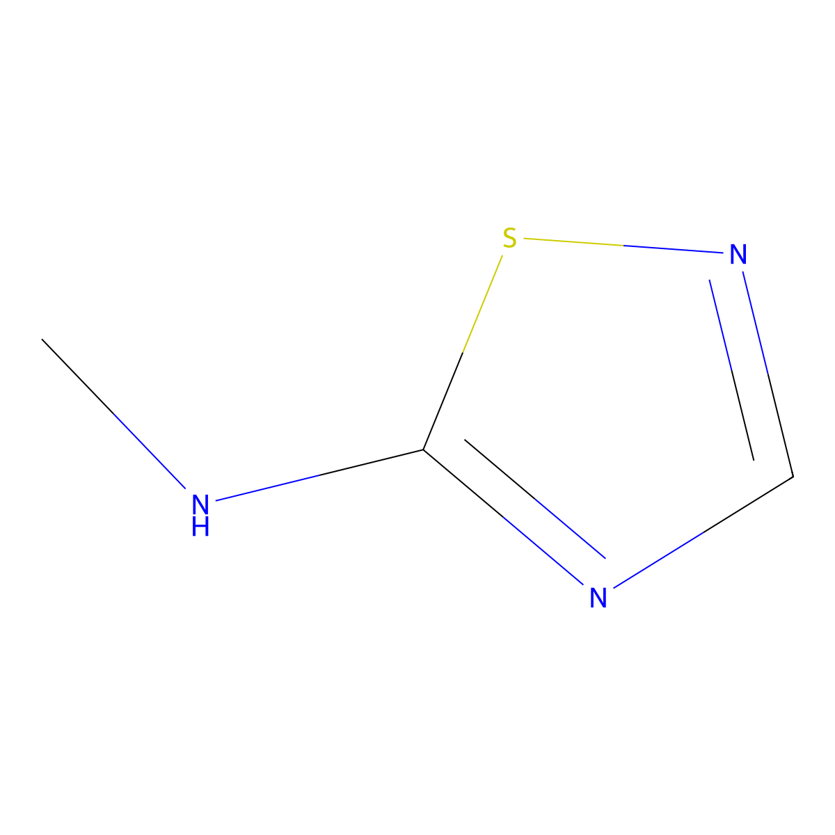 N-methyl-1,2,4-thiadiazol-5-amine molecular structure, CAS 100703-97-7