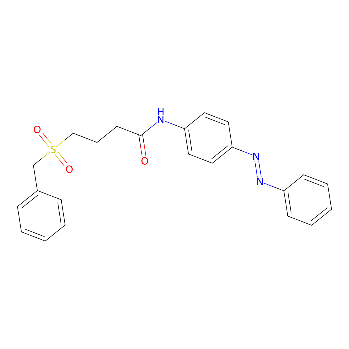 (E)-4-(benzylsulfonyl)-N-(4-(phenyldiazenyl)phenyl)butanamide molecular structure, CAS 1007032-90-7