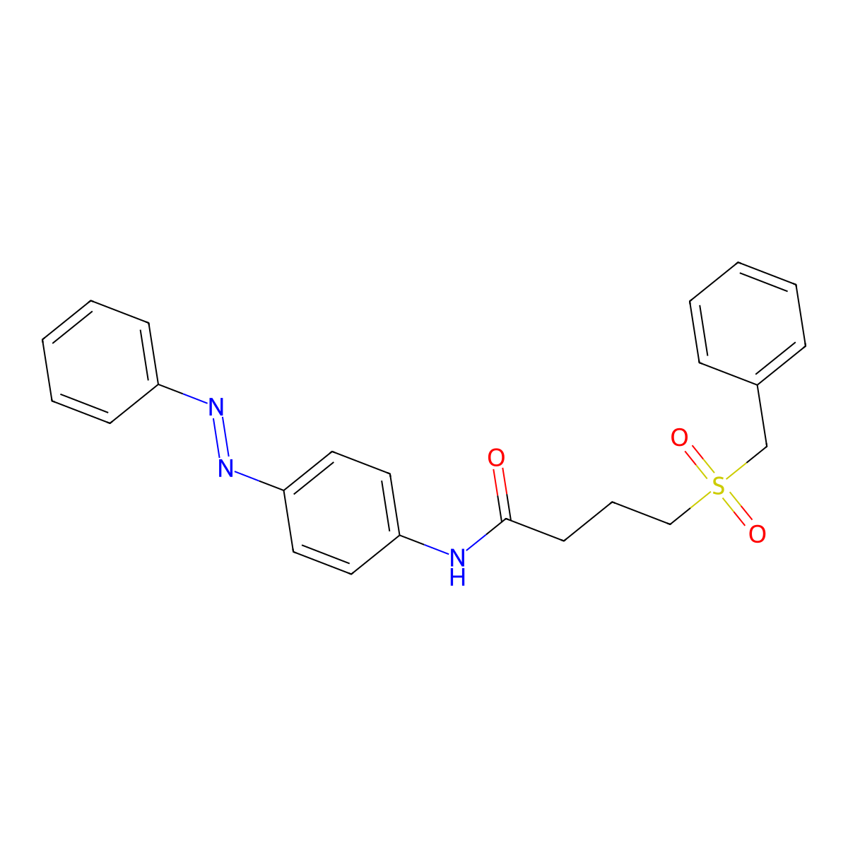(E)-4-(benzylsulfonyl)-N-(4-(phenyldiazenyl)phenyl)butanamide molecular structure, CAS 1007032-90-7