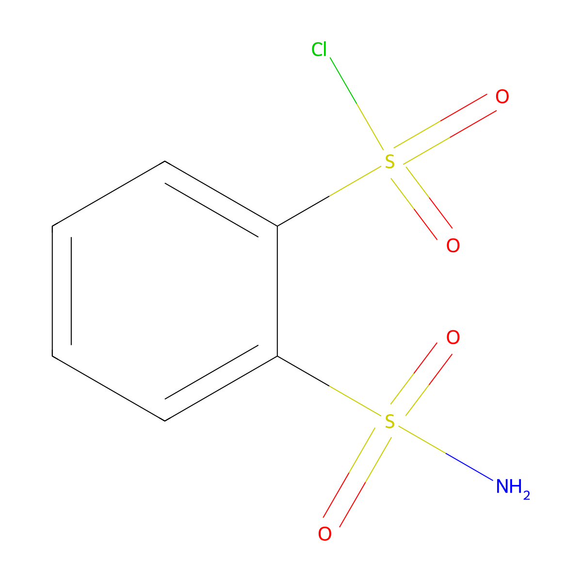 2-Sulfamoylbenzene-1-sulfonyl chloride molecular structure, CAS 100704-37-8