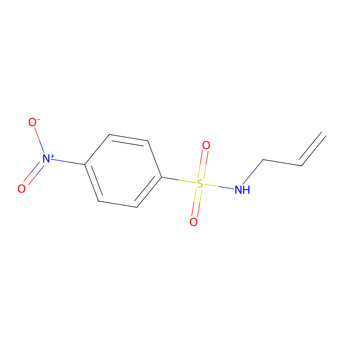 4-nitro-N-prop-2-enylbenzenesulfonamide molecular structure, CAS 100704-44-7