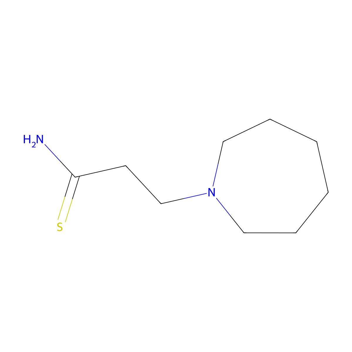 3-(Azepan-1-yl)propanethioamide molecular structure, CAS 100705-02-0