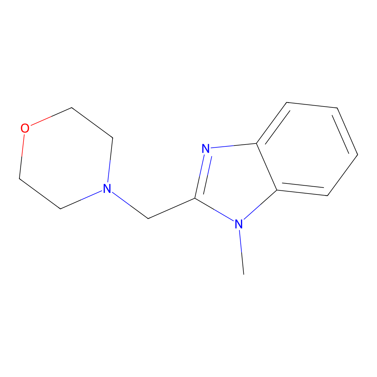 4-[(1-Methylbenzimidazol-2-yl)methyl]morpholine molecular structure, CAS 100705-41-7