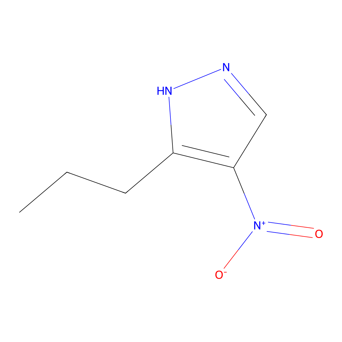4-nitro-3-propyl-1H-pyrazole molecular structure, CAS 1007069-60-4