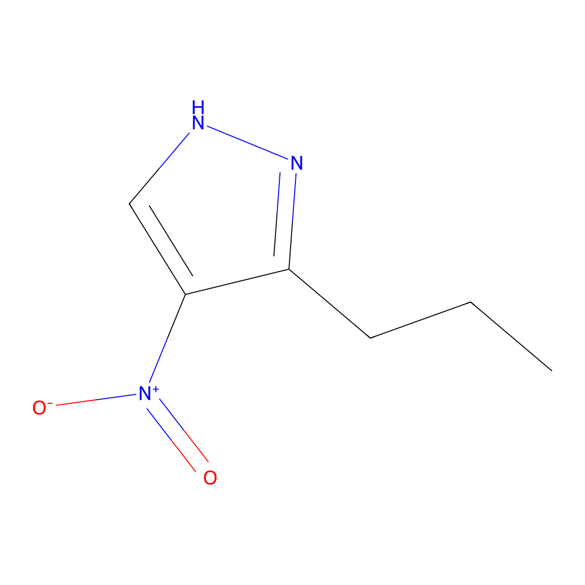 4-nitro-3-propyl-1H-pyrazole molecular structure, CAS 1007069-60-4