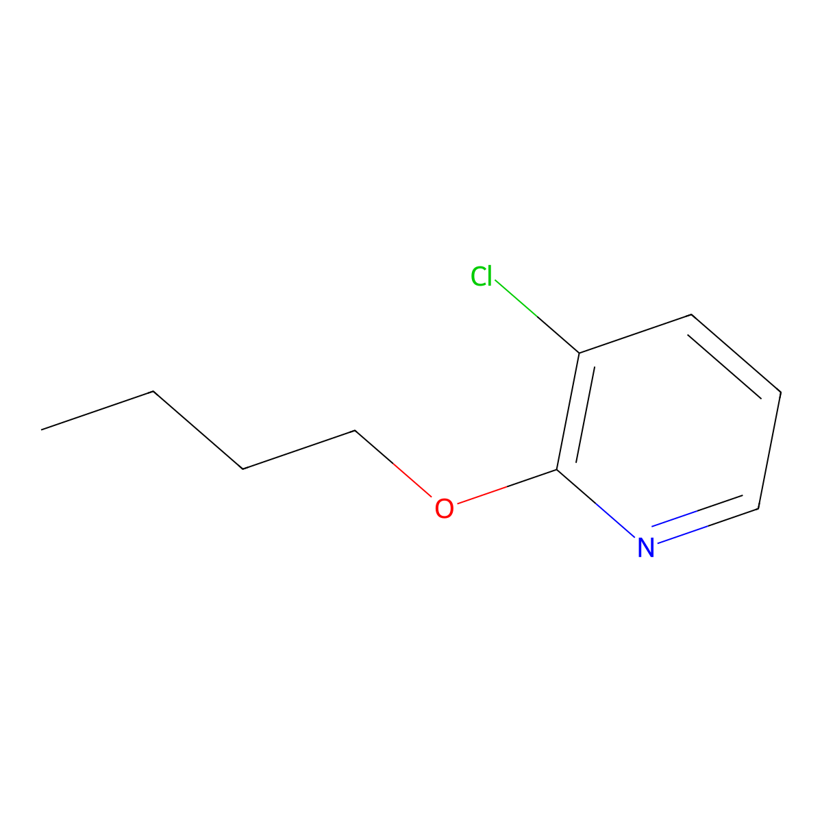 2-Butoxy-3-chloropyridine molecular structure, CAS 100707-68-4