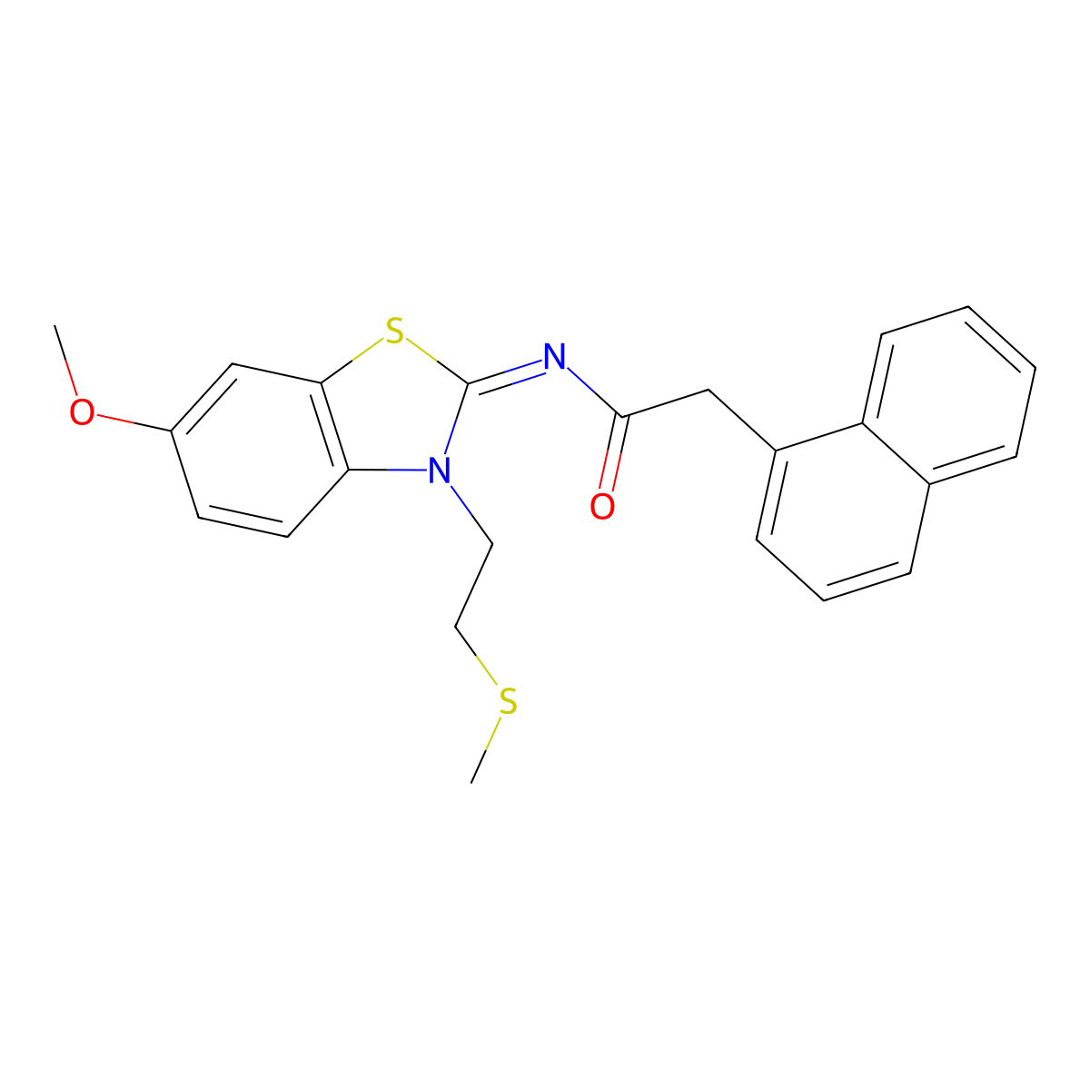 (Z)-N-(6-methoxy-3-(2-(methylthio)ethyl)benzo[d]thiazol-2(3H)-ylidene)-2-(naphthalen-1-yl)acetamide molecular structure, CAS 1007073-53-1
