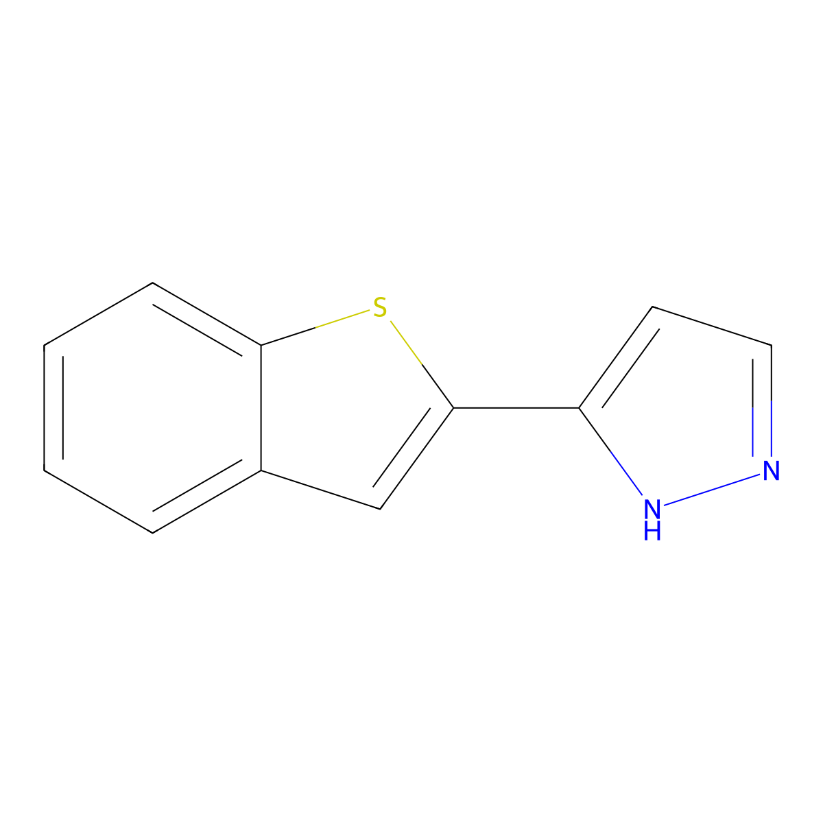 3-(1-benzothiophen-2-yl)-1H-pyrazole molecular structure, CAS 1007073-82-6