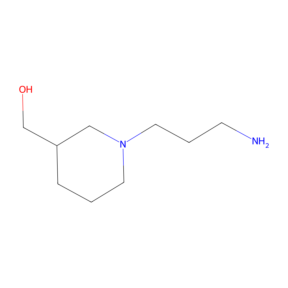 [1-(3-Aminopropyl)piperidin-3-yl]methanol molecular structure, CAS 100708-30-3
