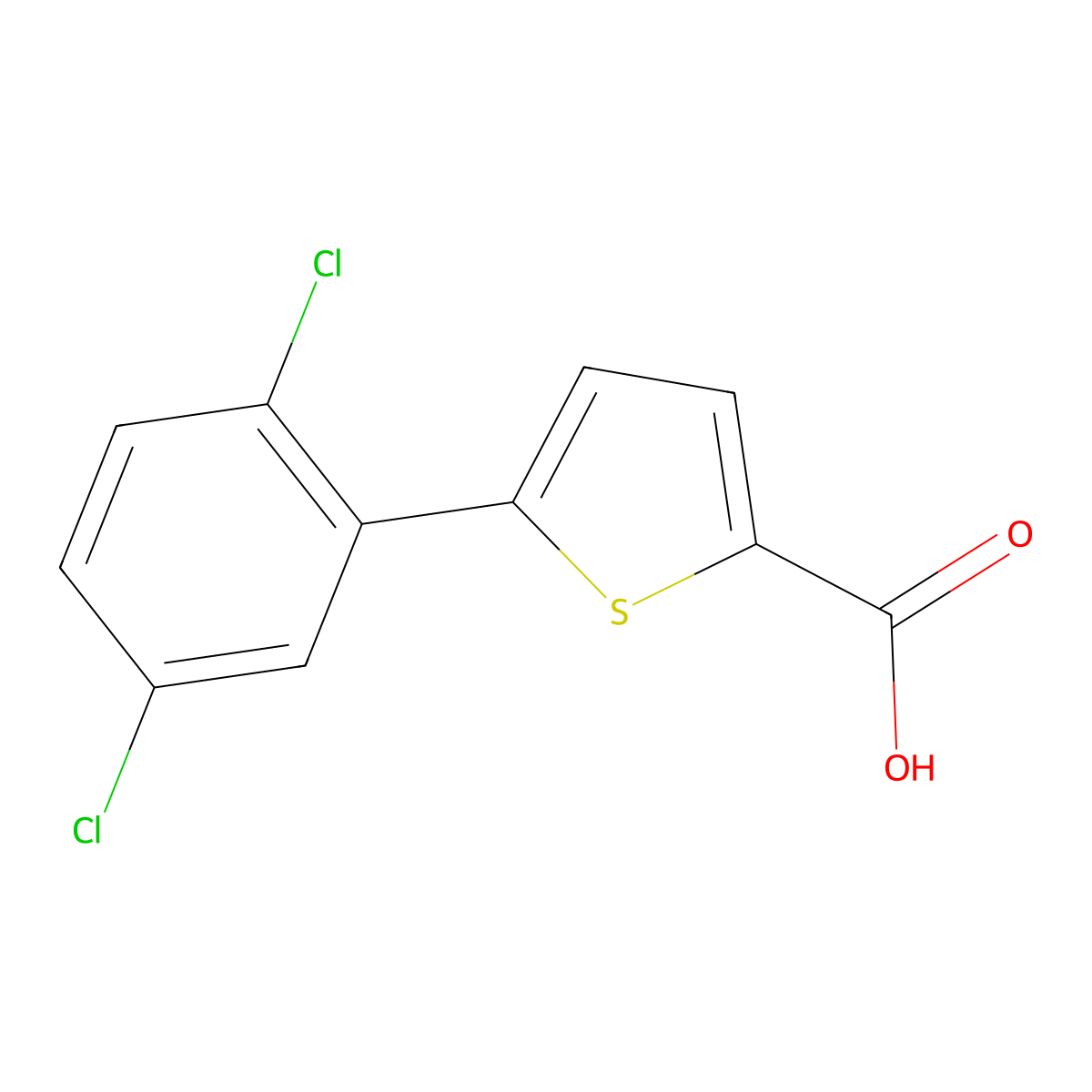 5-(2,5-Dichlorophenyl)thiophene-2-carboxylic acid molecular structure, CAS 1007089-03-3