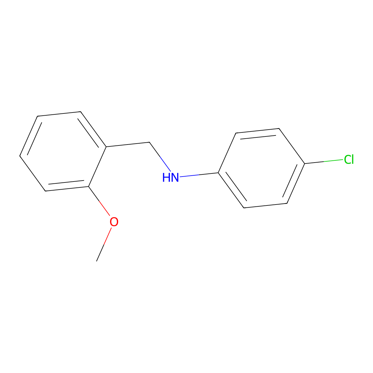 4-chloro-N-[(2-methoxyphenyl)methyl]aniline molecular structure, CAS 100709-38-4