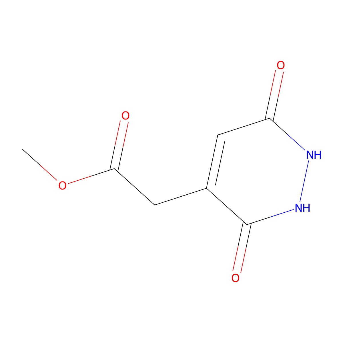 Methyl 2-(3,6-dihydroxypyridazin-4-yl)acetate molecular structure, CAS 10071-26-8