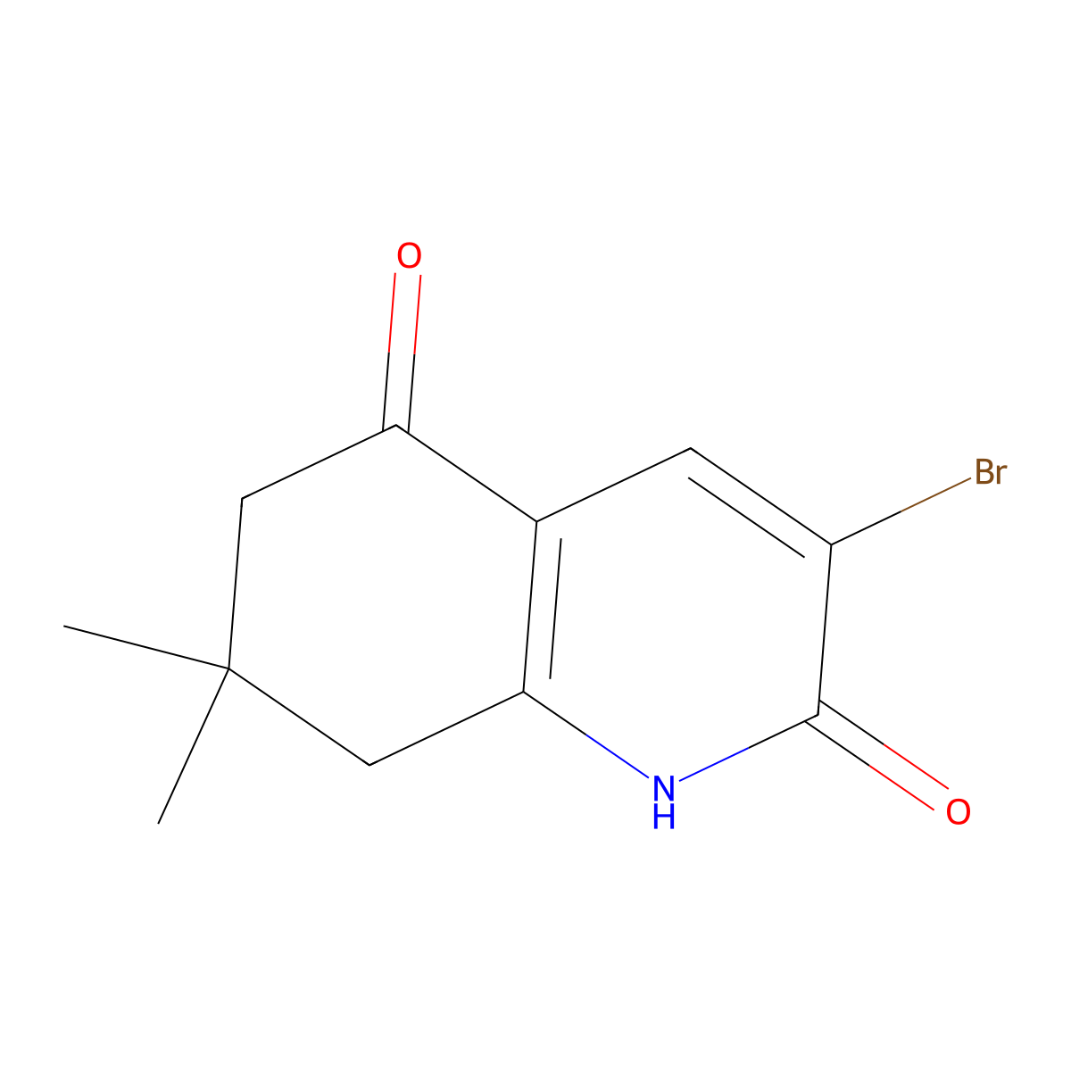 3-Bromo-7,7-dimethyl-7,8-dihydroquinoline-2,5(1H,6H)-dione molecular structure, CAS 1007107-51-8