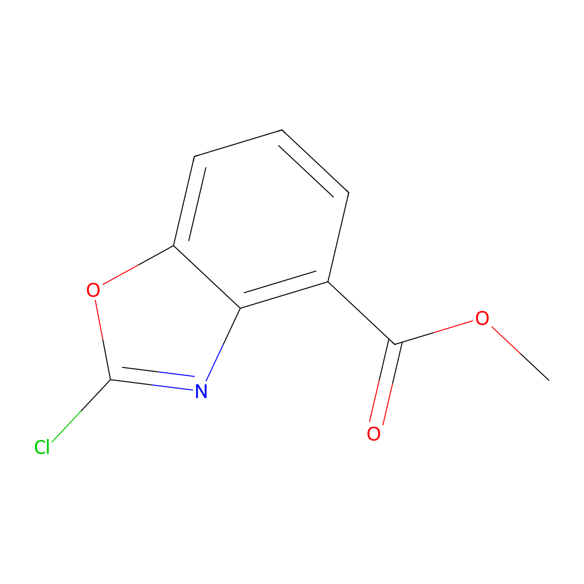 Methyl 2-chlorobenzo[d]oxazole-4-carboxylate molecular structure, CAS 1007112-35-7